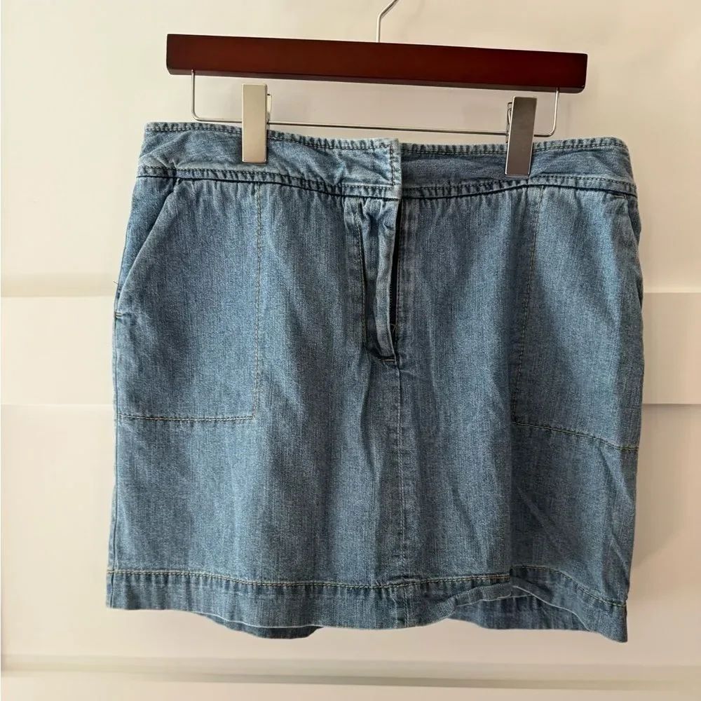Vintage Denim Mini Skort Skirt boho cottagecore coastal cowgirl